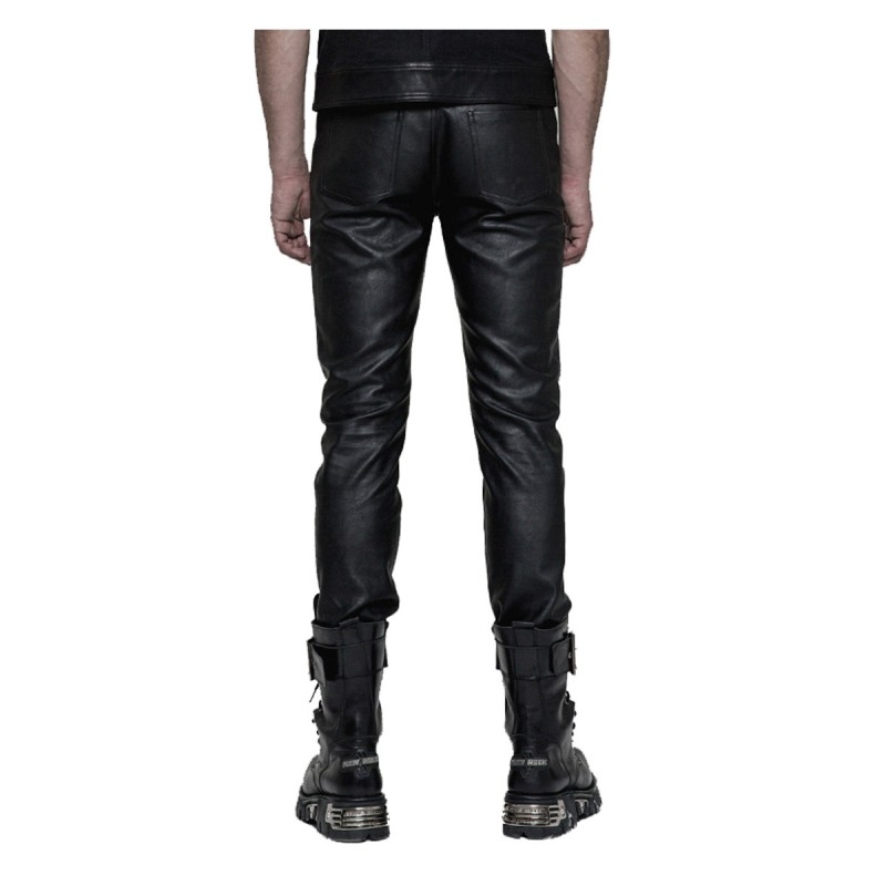 Men Black Devil Fashion Rock Pants punk Goth Trousers Steampunk Hot Pant 